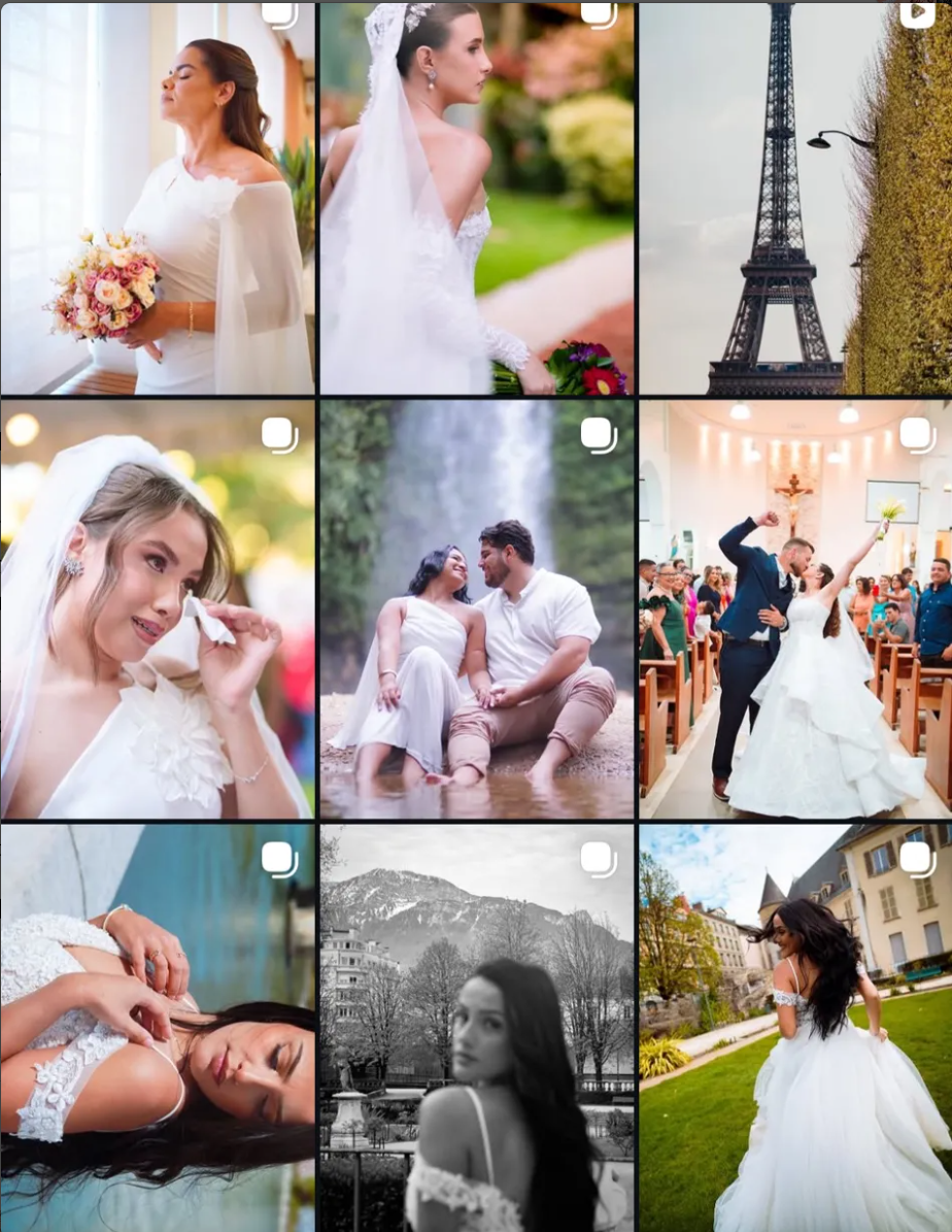 Portfólio de casamentos no Instagram de Nicolas Borges